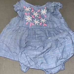 Cat & Jack Chambray 3-6 Month Summer Outfit